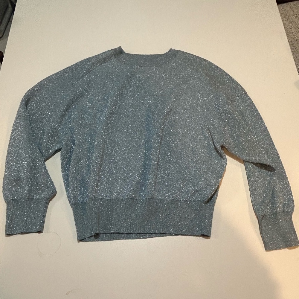Rebecca Taylor Metallic Crew Neck Sweater